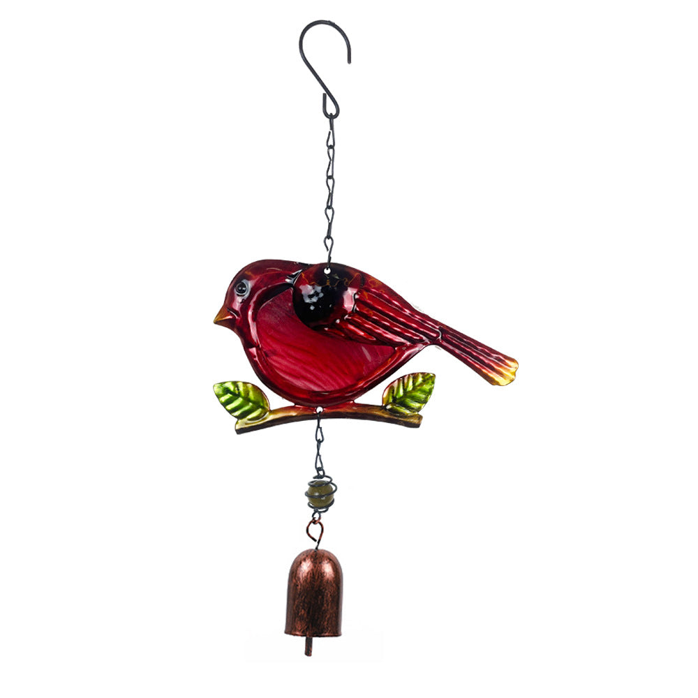 Wholesale Bird Shaped Creative Metal Glass Painted Wind Chime